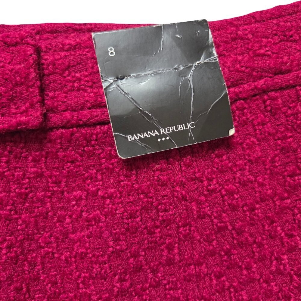 Banana Republic Skirt Women's Size 8 Red Wool Blend Pencil Skirt Business Twee - Picture 7 of 11